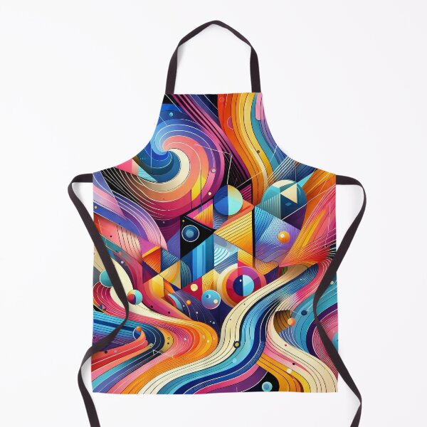 Item preview, A vibrant abstract artwork with swirling lines, geometric shapes, and a kaleidoscope of colors designed and sold by homydesign.