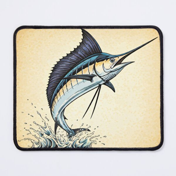 Item preview, Vibrant marlin leaps from water in dynamic motion designed and sold by homydesign.