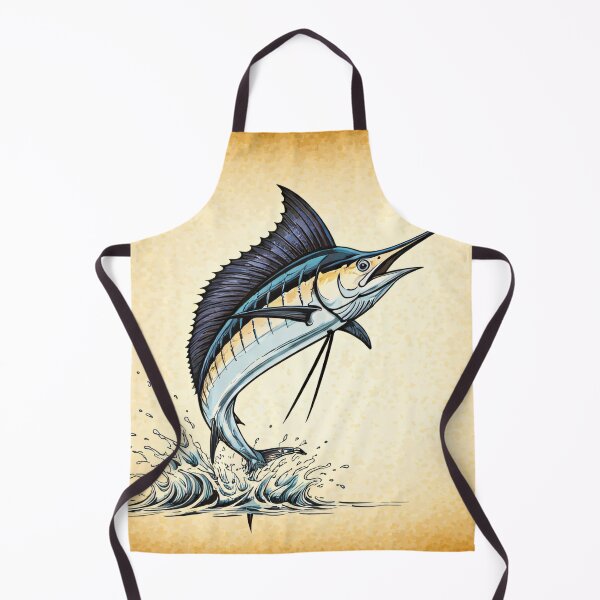 Item preview, Vibrant marlin leaps from water in dynamic motion designed and sold by homydesign.