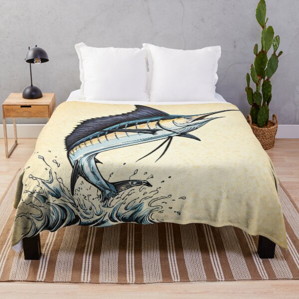 Item preview, Vibrant marlin leaps from water in dynamic motion designed and sold by homydesign.