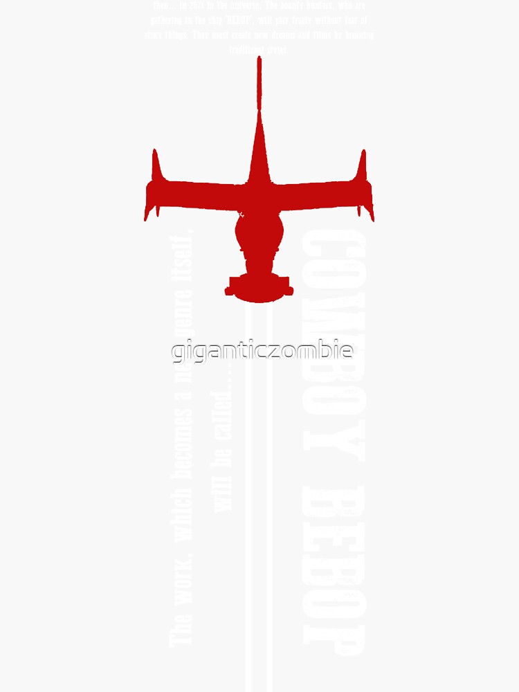 "Cowboy Bebop Swordfish II" Sticker by giganticzombie Redbubble