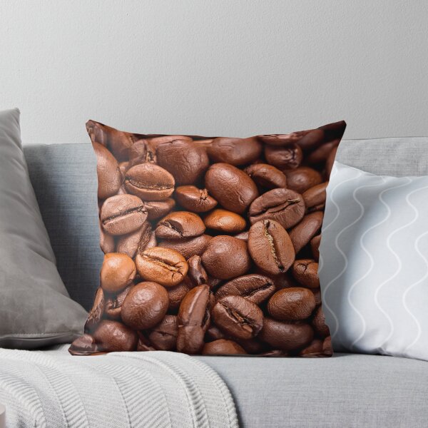 Item preview, A close-up view of richly textured, roasted coffee beans in varying shades of brown, embodying the essence of a fresh brew designed and sold by homydesign.