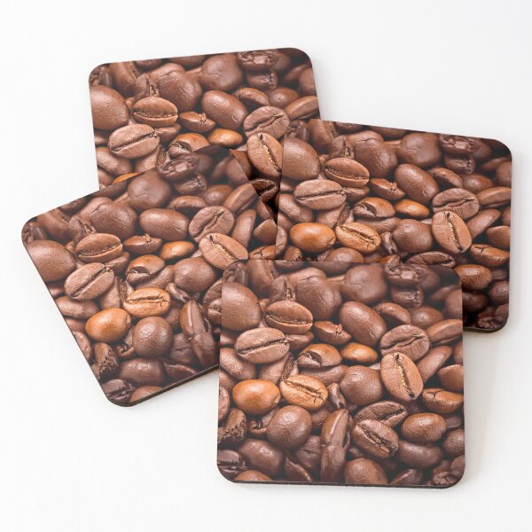 Item preview, A close-up view of richly textured, roasted coffee beans in varying shades of brown, embodying the essence of a fresh brew designed and sold by homydesign.