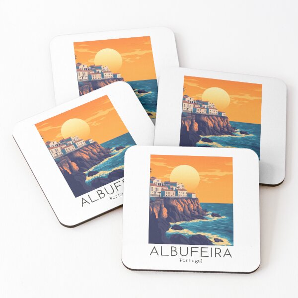 Item preview, A Vintage Travel Illustration of Albufeira - Portugal  designed and sold by GoodOldVintage.