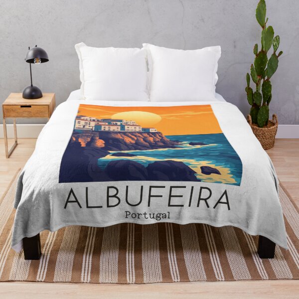 Item preview, A Vintage Travel Illustration of Albufeira - Portugal  designed and sold by GoodOldVintage.