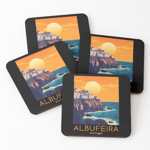 Item preview, A Vintage Travel Illustration of Albufeira - Portugal  designed and sold by GoodOldVintage.