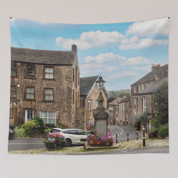 Item preview, The war memorial at the centre of Dobcross village, Saddleworth, Oldham designed and sold by Kevin Hellon.