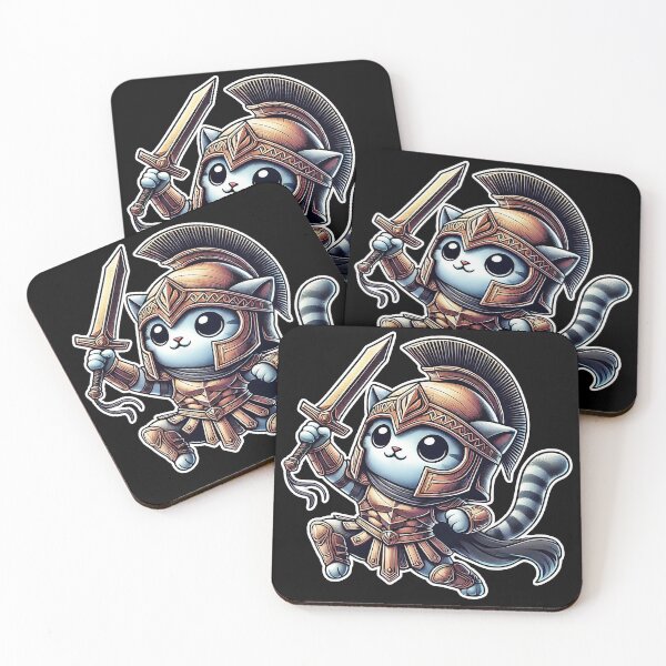 Item preview, Kawaii Spartan Cat Jumping designed and sold by lAnJefurtifeu.