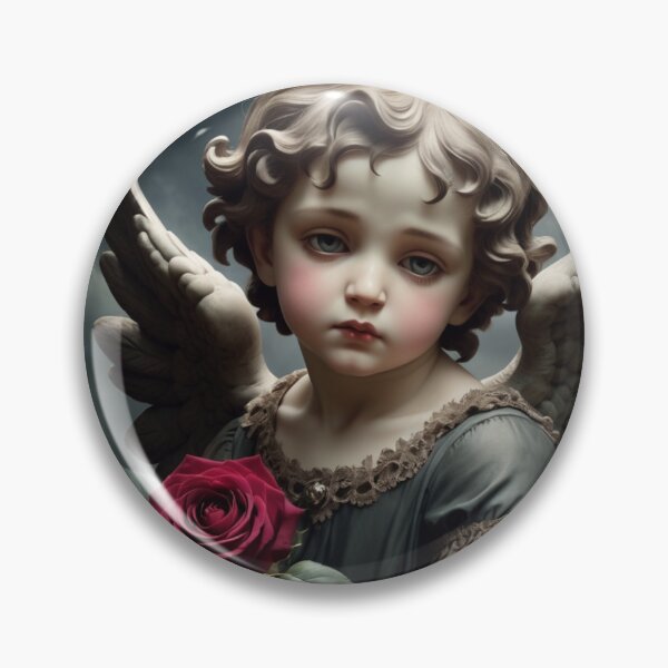 Item preview, Gothic Victorian Cherub Angel With Roses designed and sold by dreamparlor.