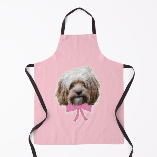 Item preview, Coquette cavapoo, cavoodle dog with a pink bow designed and sold by SaryandSaff.