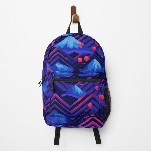 Item preview, Geometric Vaporwave Mountain Pattern designed and sold by bubblegoth.