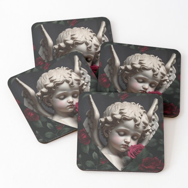 Item preview, Gothic Victorian Cherub With Roses designed and sold by dreamparlor.