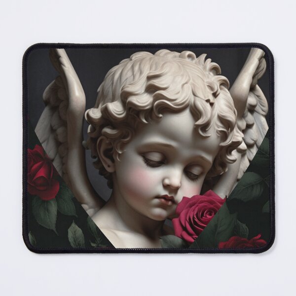 Item preview, Gothic Victorian Cherub With Roses designed and sold by dreamparlor.