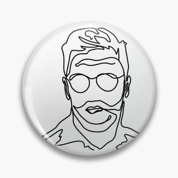 Item preview, Man portrait by solid line designed and sold by Maryart8.