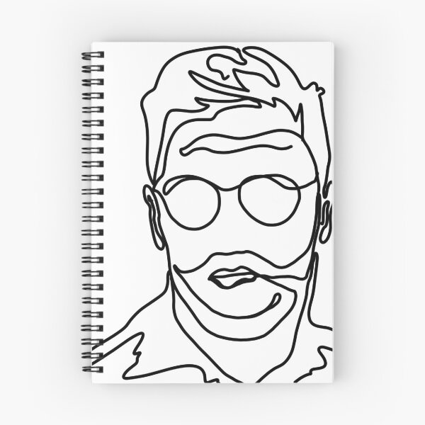 Item preview, Man portrait by solid line designed and sold by Maryart8.