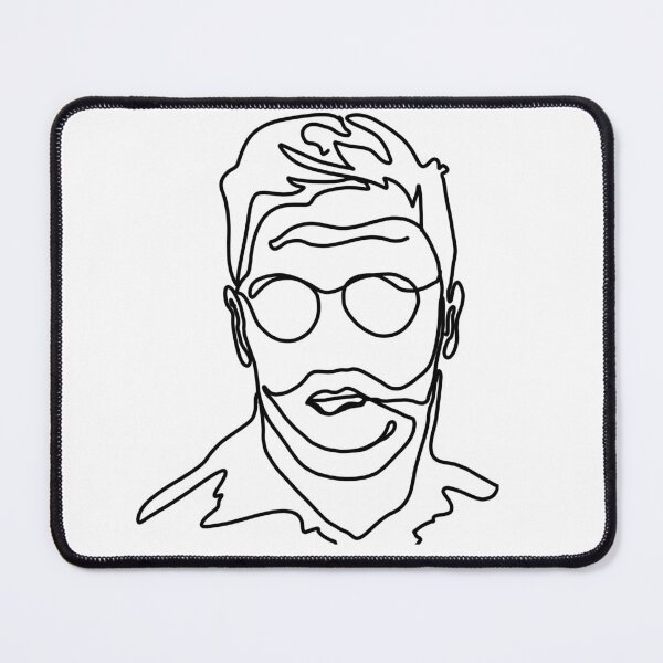 Item preview, Man portrait by solid line designed and sold by Maryart8.