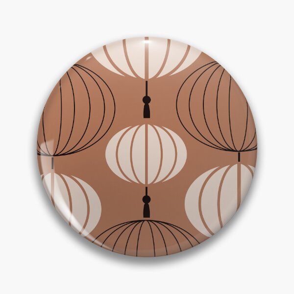 Item preview, Earth Tone Cream Art Deco Paper Lantern Pattern designed and sold by DEC02.