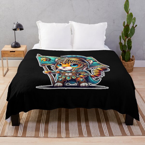 Item preview, Epic Kawaii Spartan Tiger in Armor with Flag designed and sold by lAnJefurtifeu.