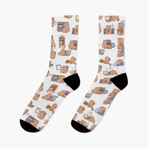 Item preview, Cute Capybara Loving Tech designed and sold by Lecturarte.