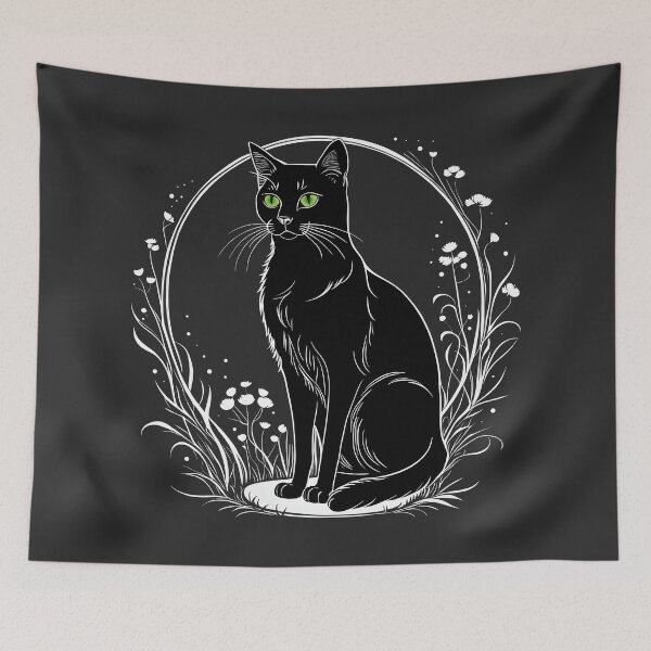 Item preview, Black Cat Familiar Keeper of Secrets designed and sold by Glimmersmith.