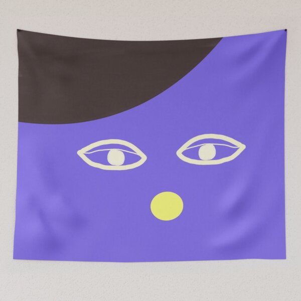 Item preview, Abstract Minimalist Artwork with Geometric Shapes and Stylized Eyes Depiction designed and sold by Beautiful art store.