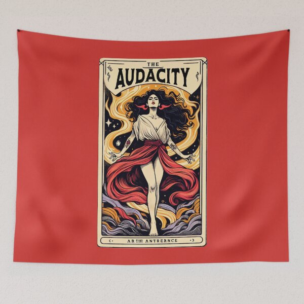 Item preview, The Audacity Tarot Famous Card Feminist Empowerment Design for Strong Women Female Power Bold Feminine Energy designed and sold by AnalajiaDesigns.