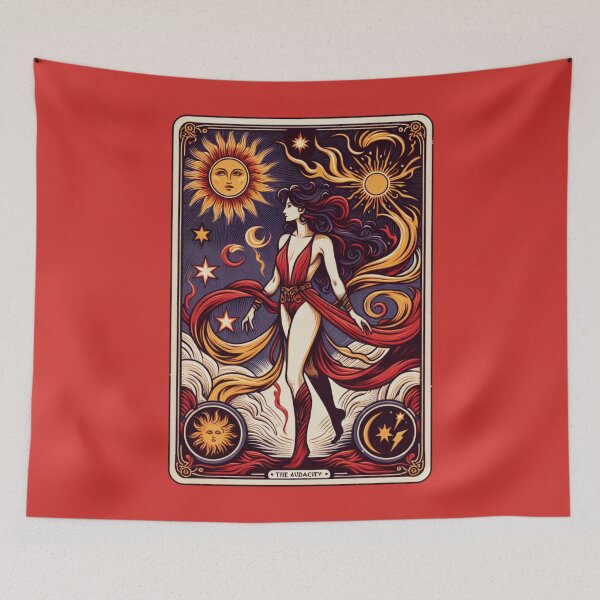 Item preview, The Audacity Tarot Famous Card Feminist Empowerment Design for Strong Women Bold Feminine Energy Female Power  designed and sold by AnalajiaDesigns.