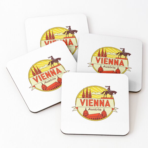 Artikelvorschau, Vienna Austria Travel Retro Emblem - Vintage Style Souvenir Design entworfen und verkauft von Timegraf.
