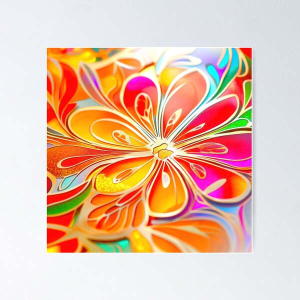 Item preview, Flat Metal Flower designed and sold by StoreWCoolStuff.