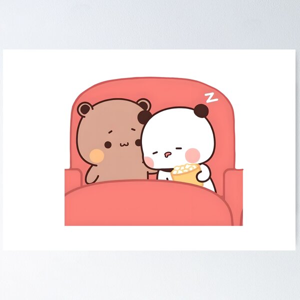 Item preview, BuBu Panda falls asleep while watching the movie❤️ designed and sold by Pandety.