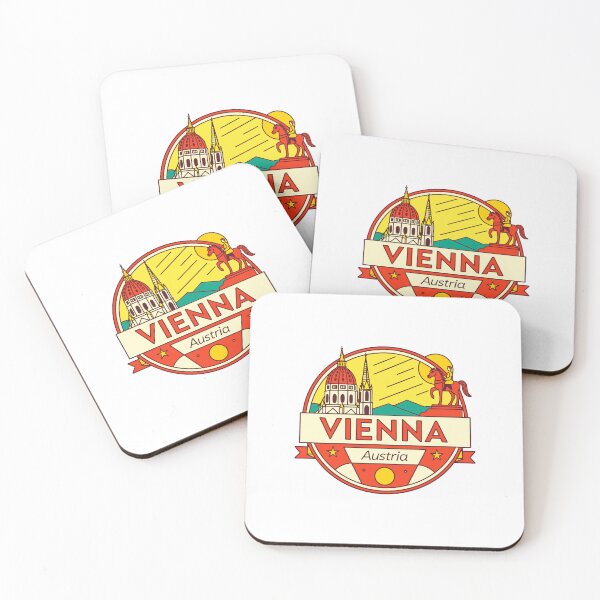 Artikelvorschau, Vienna Austria Travel Retro Emblem - Vintage Style Souvenir Design entworfen und verkauft von Timegraf.