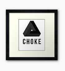 Jiu Jitsu Triangle Choke Black Brazilian BJJ Dark Framed Print