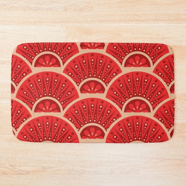 Item preview, Asian Art Deco Elegantly Sophisticated Red Fan Pattern designed and sold by DEC02.