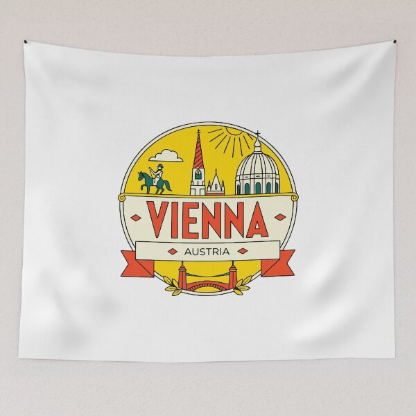 Item preview, Vienna Austria Travel Retro Emblem - Vintage Style Souvenir Design designed and sold by Timegraf.