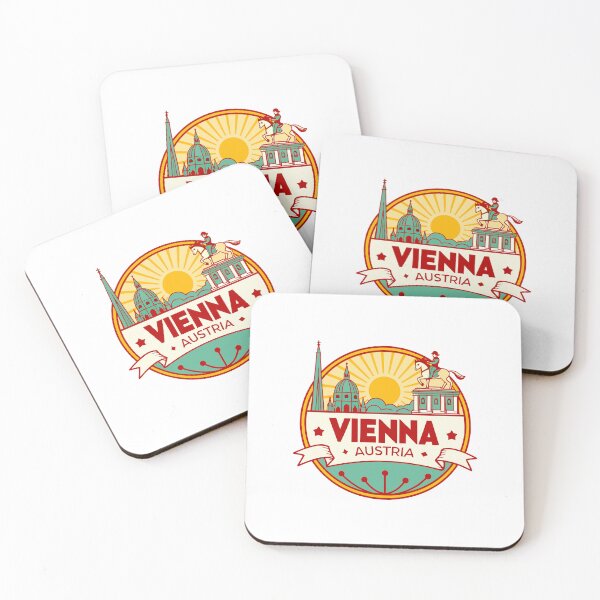 Artikelvorschau, Vienna Austria Travel Retro Emblem - Vintage Style Souvenir Design entworfen und verkauft von Timegraf.