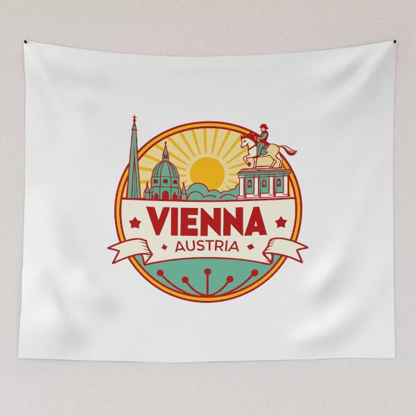 Item preview, Vienna Austria Travel Retro Emblem - Vintage Style Souvenir Design designed and sold by Timegraf.