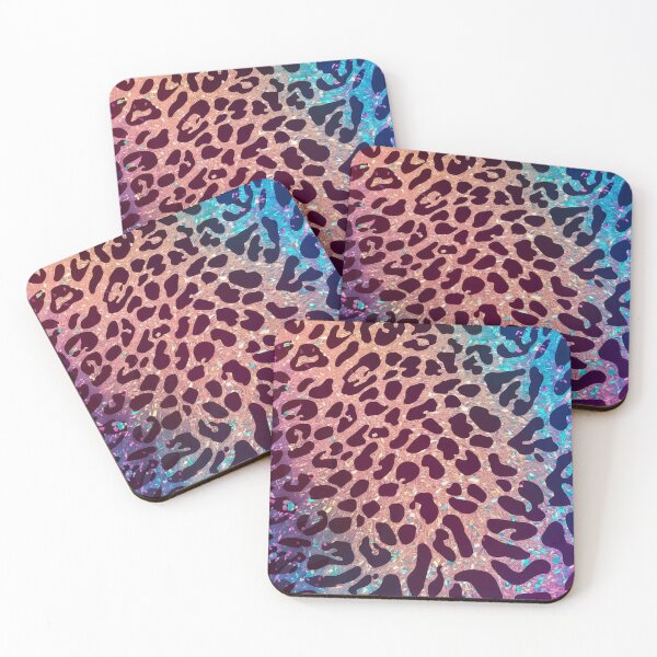 Item preview, Leopard Print in Purple and Blue Glitter Pattern  designed and sold by Ed & Harmony.