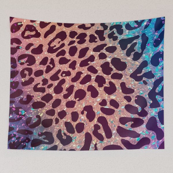 Item preview, Leopard Print in Purple and Blue Glitter Pattern  designed and sold by Ed & Harmony.