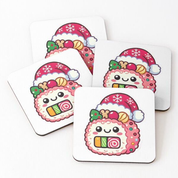 Item preview, pink christmas Sushi designed and sold by Shubatdesigns.