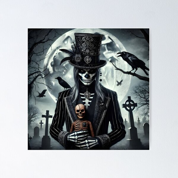Witch doctor with voodoo doll Poster