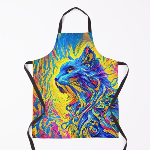 Item preview, Celestial Cat in Neon Brushstroke Glory designed and sold by blackhalt.