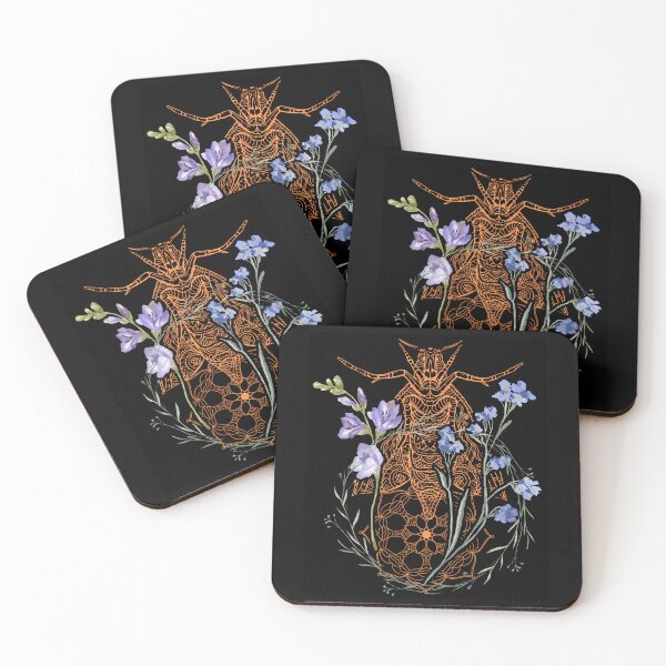Item preview, Beautiful Insect & Wildflowers Art Drawing Design designed and sold by EarthArtDesigns.
