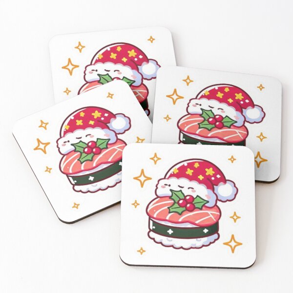 Item preview, christmas Sushi pink designed and sold by Shubatdesigns.