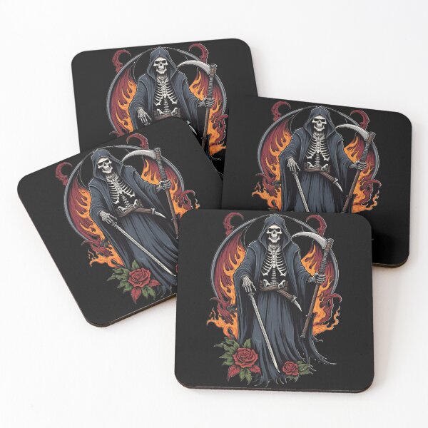 Item preview, Grim reaper tattoo style  designed and sold by Heaven Welch.