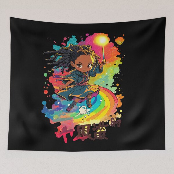 Item preview, African American Cute Chibi Witch designed and sold by PrintsByFrank.
