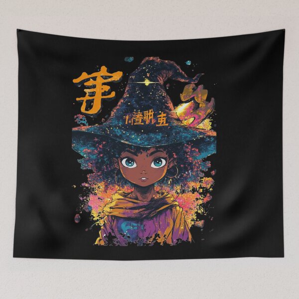 Item preview, African American Cute Chibi Witch designed and sold by PrintsByFrank.