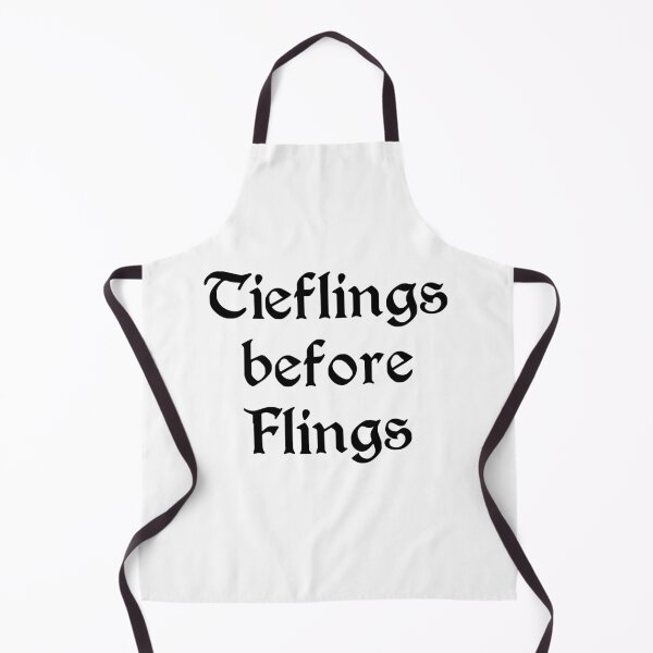 Item preview, Tieflings before Flings (black letters) designed and sold by Goth-It-Covered.
