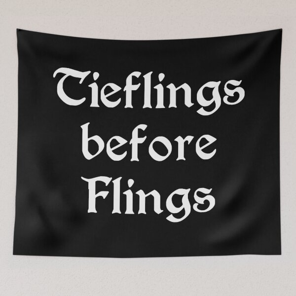 Item preview, Tieflings before Flings  Maidens (white letters) designed and sold by Goth-It-Covered.