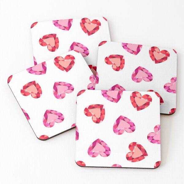 Item preview, Red & Pink Diamond Heart Love Pattern designed and sold by newburyboutique.