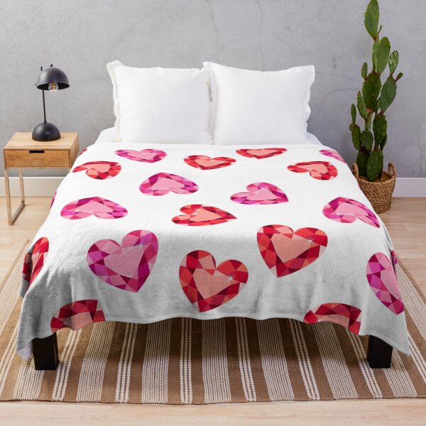 Item preview, Red & Pink Diamond Heart Love Pattern designed and sold by newburyboutique.